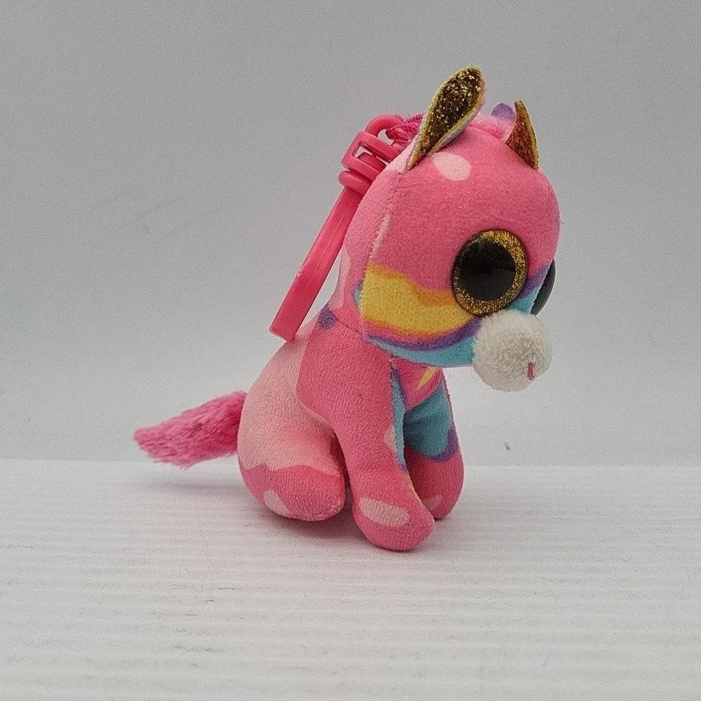 ''Fantasia The Pink‎ Unicorn'' TY Beanie Boo Keychain Plush -No HangTag